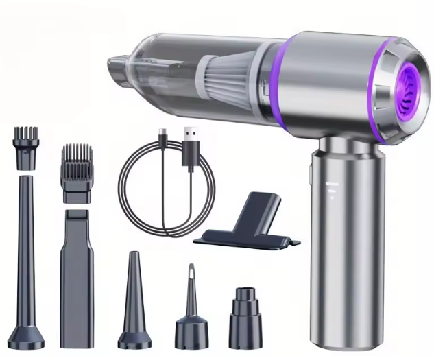 VacuGo Pro - Aspiradora de coche 15000Pa con luz LED | Edición Titanio